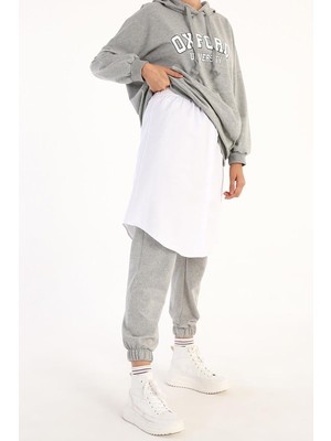 Beyaz-Içlik Pamuklu Gömlek Etek