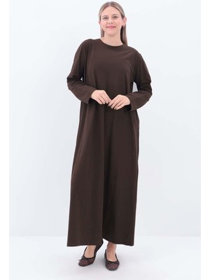 ALLDAY Kahve-Uzun Kollu Içlik Elbise
