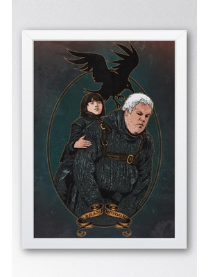 Game Of Thrones Bran Hodor Çerçeveli Tablo - Taht Oyunları Dizi Posteri Tablo