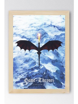 Game Of Thrones Çerçeveli Tablo - Taht Oyunları Ejderha Dizi Posteri Tablo
