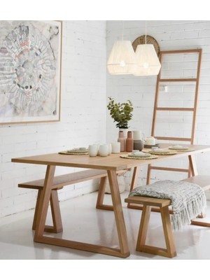 Masa Tasarım Dünyası x  Doğal Ahşap Zarif Ağaç Ayak Yemek Masası