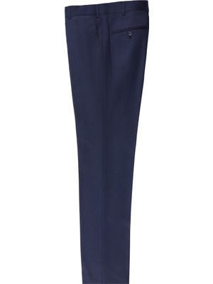 Slim Fit Dar Kesim Klasik Desenli Kumaş Pantolon