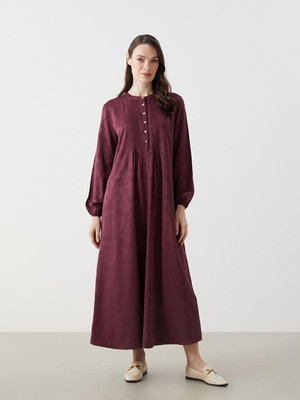 Lcw Grace Bisiklet Yaka Desenli Kadın Elbise