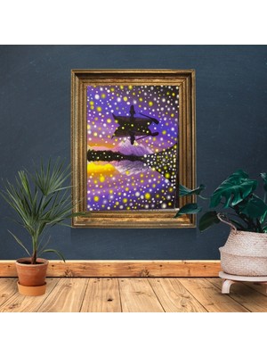 El Yapımı 70 x 50 cm Boyutunda Akrilik Boya ile Yapılmış El Yapımı Imzalı Tablo