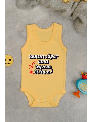 %100 Pamuk Teyzem Bi Tane Baskılı Zıbın & Body