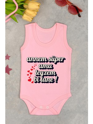 %100 Pamuk Teyzem Bi Tane Baskılı Zıbın & Body