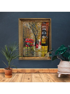 El Yapımı 70 x 50 cm Boyutunda Akrilik Boya ile Yapılmış El Yapımı Imzalı Tablo