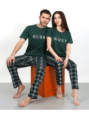 Nisanca Kısa Kollu Pamuk Erkek Pijama Takımı- Sevgili Pijaması- Tek Adet