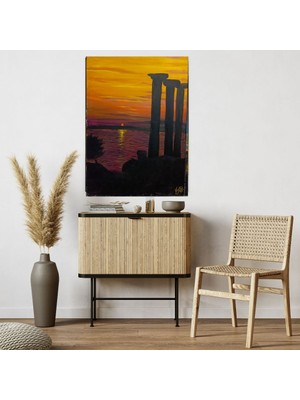 El Yapımı 70 x 50 cm Boyutunda Akrilik Boya ile Yapılmış El Yapımı Imzalı Tablo