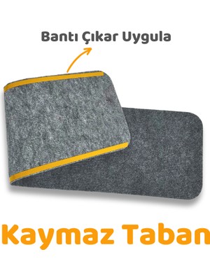 Merdiven Halısı Basamak Halısı Keçe Kaymaz Taban Kendinden Yapışkanlı Paspas Halıfleks 20X75 1 Adet