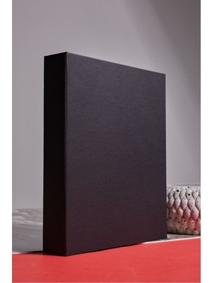 Inkglo Siyah Sert Karton Mıknatıs Kapaklı Ajanda Kalem Kişiye Özel Hediye Kutusu