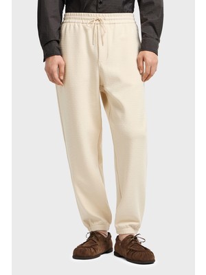 Emporio Armani Jakarlı Streç Pamuklu Regular Fit Yüksek Bel Lastikli Paça Jogger Pantolon Erkek Pantolon EM001106 AF13700 U1088