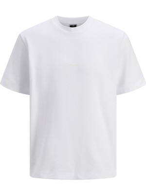 Jack & Jones Erkek Jcotarmac Relaxed Fit Bisiklet Yaka Kısa Kollu T-Shirt 12273217 Beyaz