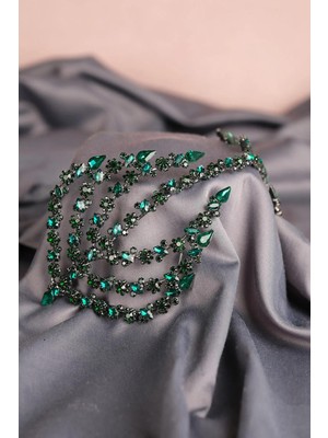 Hayalperest Boncuk Çift Taraflı Helen Saç Aksesuarı Gelin Tacı