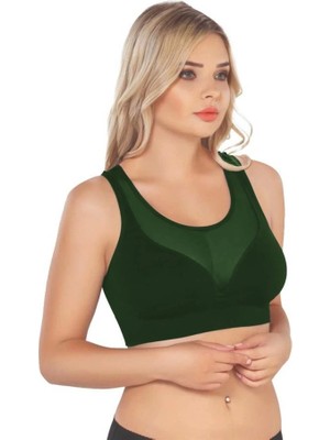 Beruflic Yeşil Emay 4028 Seamless Tül  Sütyen Korse