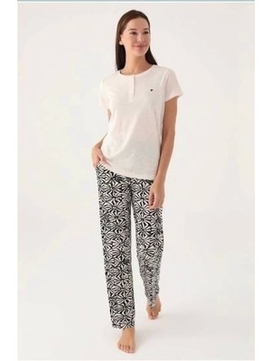 Pierre Cardin 8788-S Kadın Kısa Kol Pijama Takımı