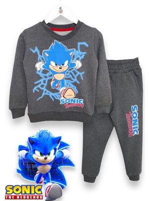 Sonic Baskılı Erkek Çocuk Sweatshirt / Eşofman Takımı
