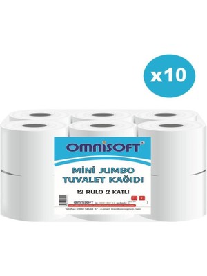 Omnisoft 10 Koli Mini Jumbo Tuvalet Kağıdı 120 Rulo