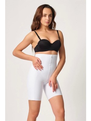 Beruflic Beyaz Emay 2814 Double Yüksek Bel Boxer Lazer Korse