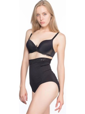Beruflic Siyah Emay 2028 Dantelli Yüksek Bel Slip Korse