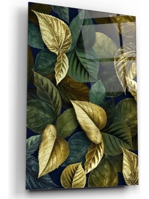 Renkli Yapraklar Cam Tablo