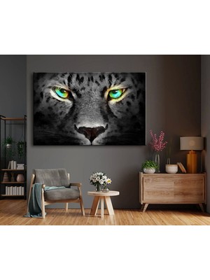 Marsilyan Dekoratif Renkli Kaplan Gözleri Kanvas Tablo