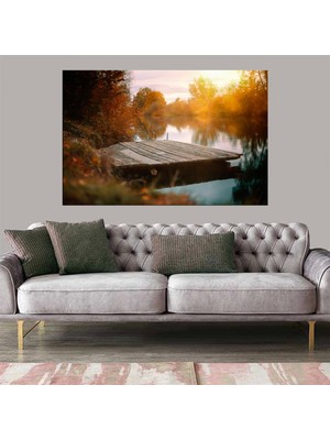 Marsilyan Dekoratif Baskı Sarı Ağaçlar  Kanvas Tablo