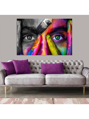 Marsilyan Dekoratif Baskı  Renkli Eller Kanvas Tablo