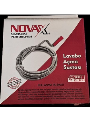 Novax Banyo Mutfak Lavabo Açma Teli Sustalı 8 Metre