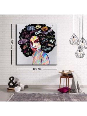 Marsilyan Dekoratif Baskı Illüstrasyon Hair Kanvas Tablo