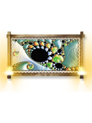 Marsilyan Rustik Işıklı Soyut Kanvas Rustik Tablo B