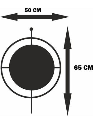 Iskandinav Tarzı Metal ve Mdf Duvar Saati - Işıklı Sessiz Mekanizma 50*65 cm