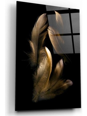 Gold Tüyler Cam Tablo