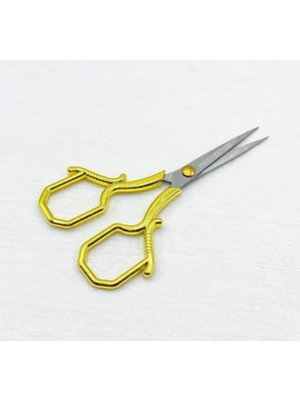 Ozn Aksesuar Söz Nişan Makas Gold, Kurdele Açılış Özel Gün Merasim Dikiş Nakış Makası Gold