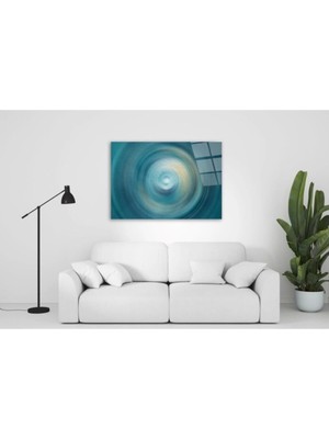 Marsilyan Mavi Halka Cam Tablo 50 x 70  cm