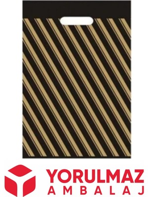 5 No 50 x 60  Naksan Çizgili Takviyeli Poşet 50 Li