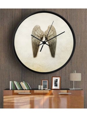 Marsilyan Dekoratif 3D Baskı Yuvarlak Duvar Saati-9