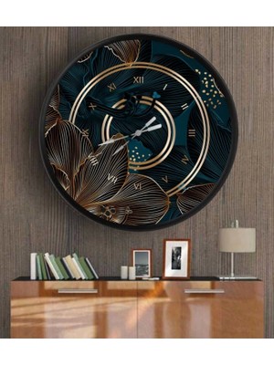 Dekoratif 3D Baskı Yuvarlak Duvar Saati-69