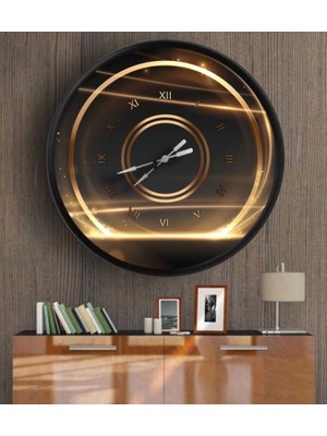 Dekoratif 3D Baskı Yuvarlak Duvar Saati-57