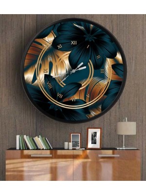 Marsilyan Dekoratif 3D Baskı Yuvarlak Duvar Saati-60