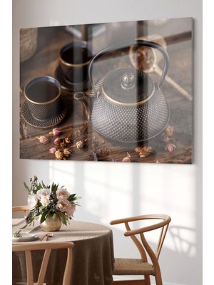 Çay Saati | Mutfak Temalı Cam Tablo | 50 x 70  cm