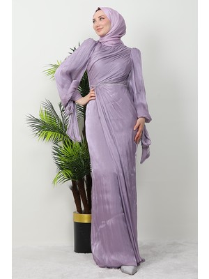 Giza Store Idil Tesettür Abiye Lila