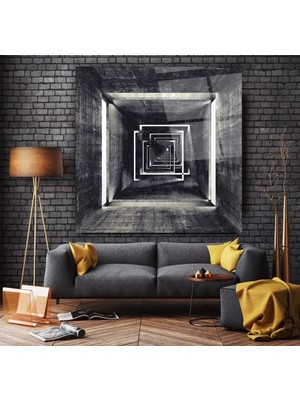 Marsilyan 3 Boyutlu Koridor Sanatsal Cam Tablo