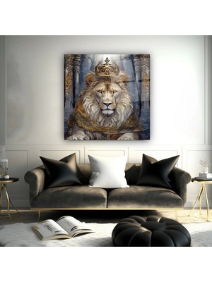 Aslan Kral Sanatsal Cam Tablo