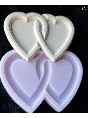 Ipek Hobi Çiftkalp Magnet Silikon Kalıp