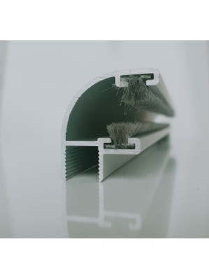 Cam Balkon Fitili 8mm Aluminyum  -90 Derece Oval- (100 cm-129  cm)