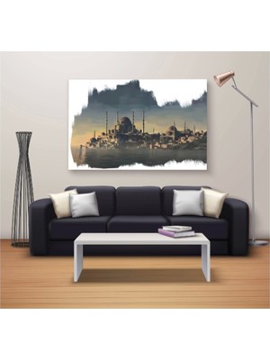 Marsilyan Dekoratif Baskı Özel Tasarım Dikdörtgen Kanvas Tablo 57