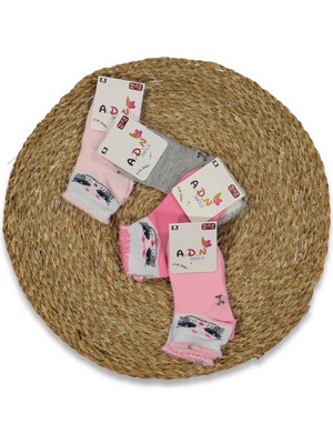 A.D.N SOCKS Kız Çocuk Desenli Soket Çorap (2 Adet)