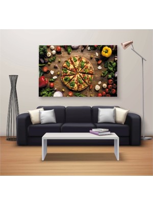 Marsilyan Dekoratif Baskı Özel Tasarım Dikdörtgen Kanvas Tablo 746