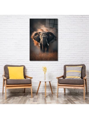 Marsilyan Tozların Ardındaki Hükümdar Cam Tablo Hediyelik Büyük Tablo Ev Ofis Dekoru